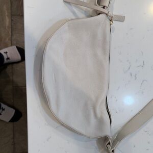 All Saints Off-White Leather Shoulder Bag